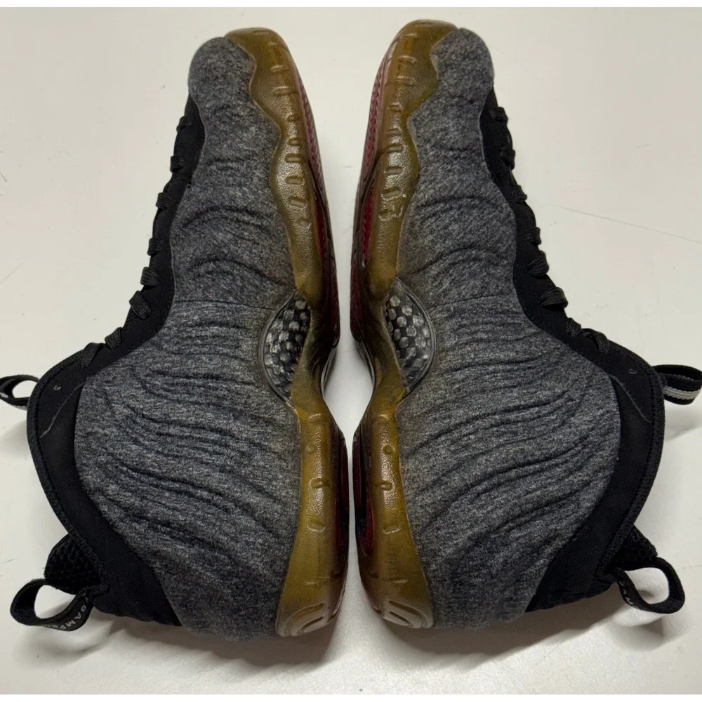 Nike Air Foamposite Pro Wool Dark Grey Heather Black 624041-007 Mens 7.5‎